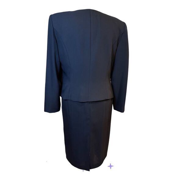 Nah Nah Collection 2Pcs Cocktail Occasion Suit Sz. 16 Black Rhinestones - Picture 3 of 7